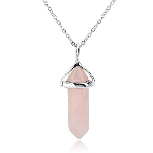 CHICVIE Natural Stone Long Necklace For Women Silver Color Statement DIY Necklaces Pendants Ethnic Jewelry Accessories SNE150808