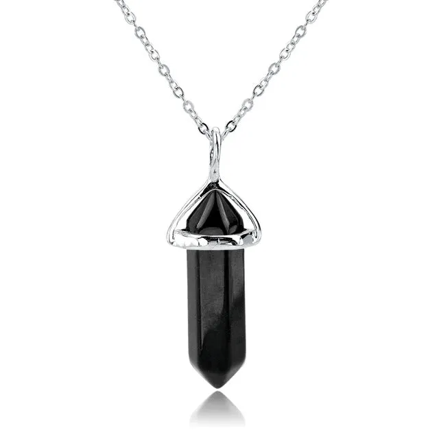 CHICVIE Natural Stone Long Necklace For Women Silver Color Statement DIY Necklaces Pendants Ethnic Jewelry Accessories SNE150808