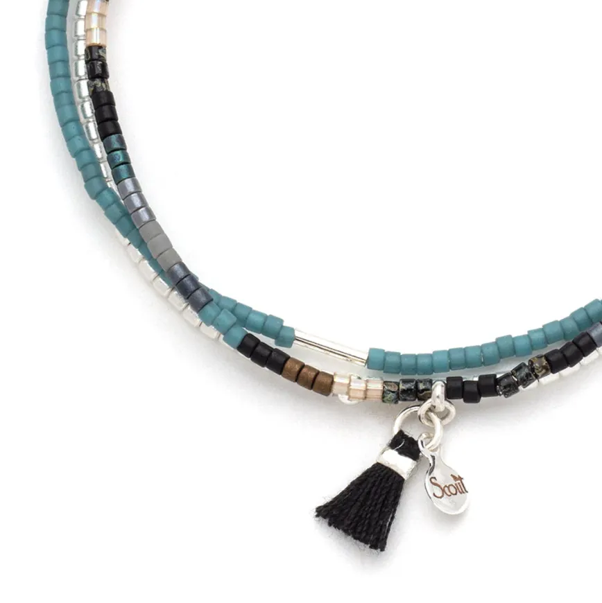 Chromacolor Miyuki Bracelet Trio - Black Multi/Silver
