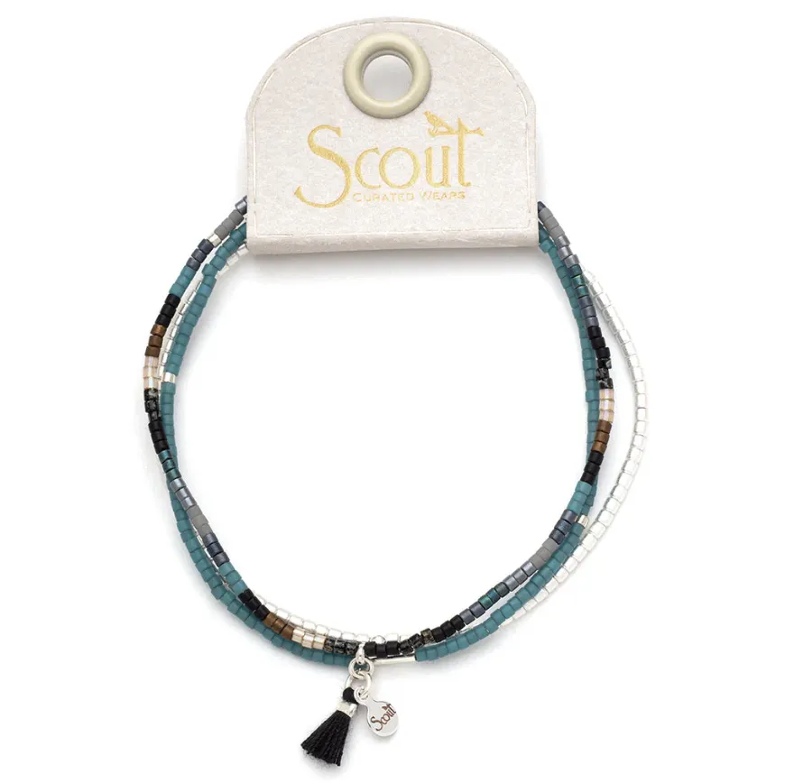Chromacolor Miyuki Bracelet Trio - Black Multi/Silver