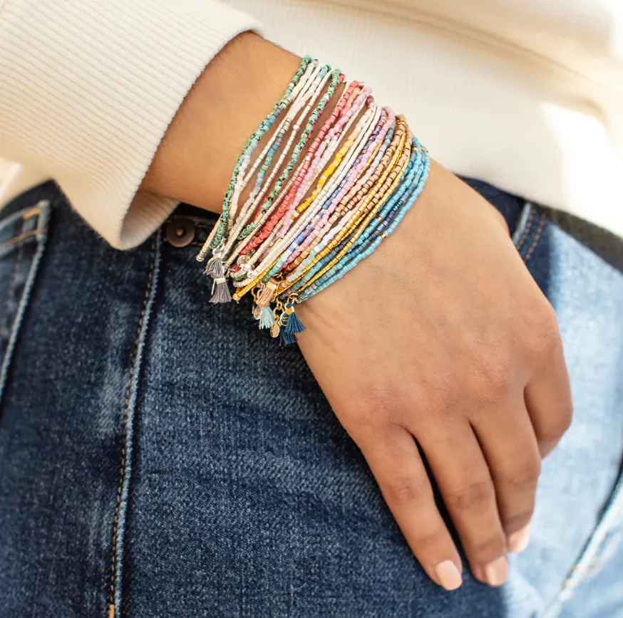 Chromacolor Miyuki Bracelet Trio - Black Multi/Silver
