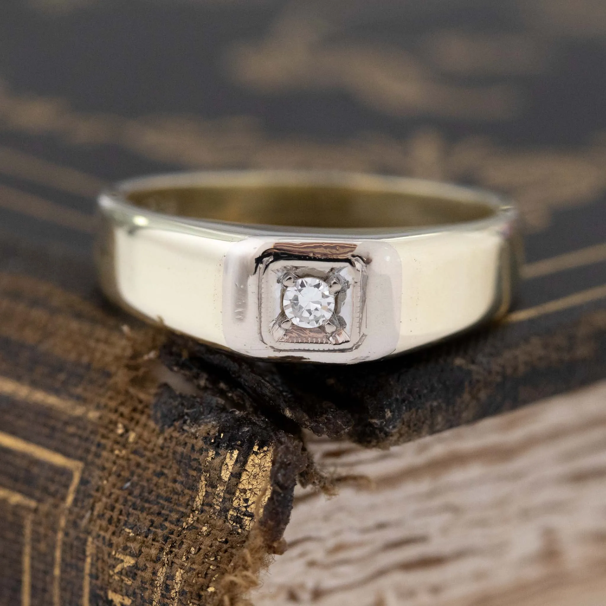 Chunky Swiss Cut Diamond Solitaire