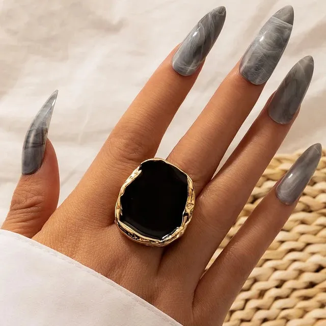 Classic Black Oil Drip luxury Jewelry Set
