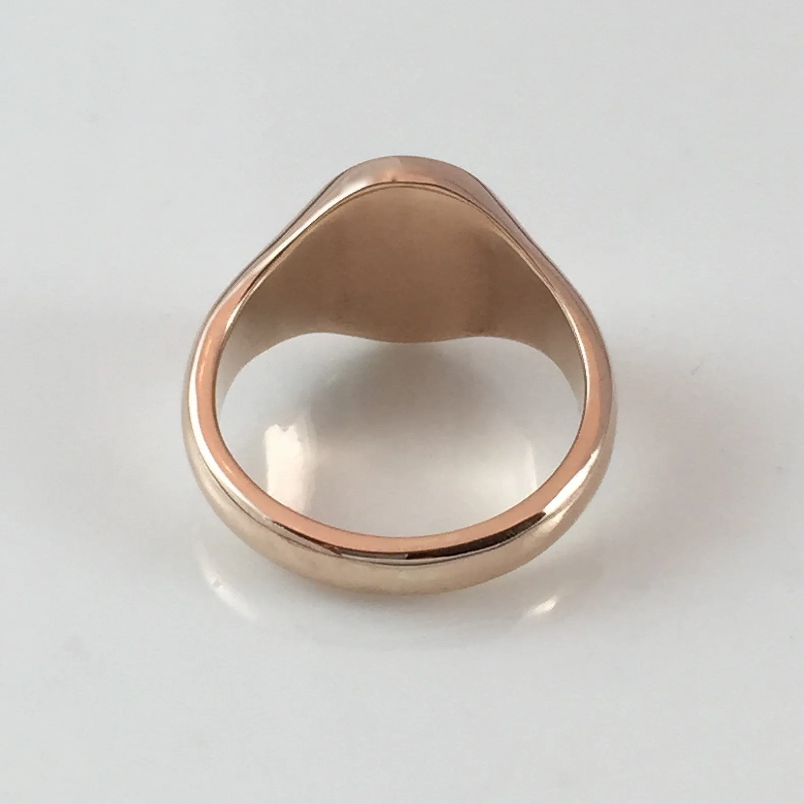 Classic Oval 14mm x 12mm - 18 Carat Rose Gold Signet Ring