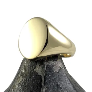 Classic Oval 16mm x 13mm - 9 Carat Yellow Gold Signet Ring
