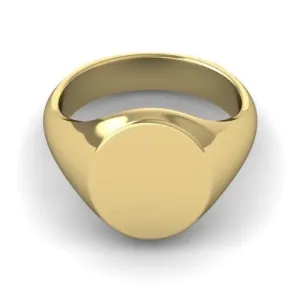 Classic Oval 20mm x 16mm - 9 Carat Yellow Gold Signet Ring