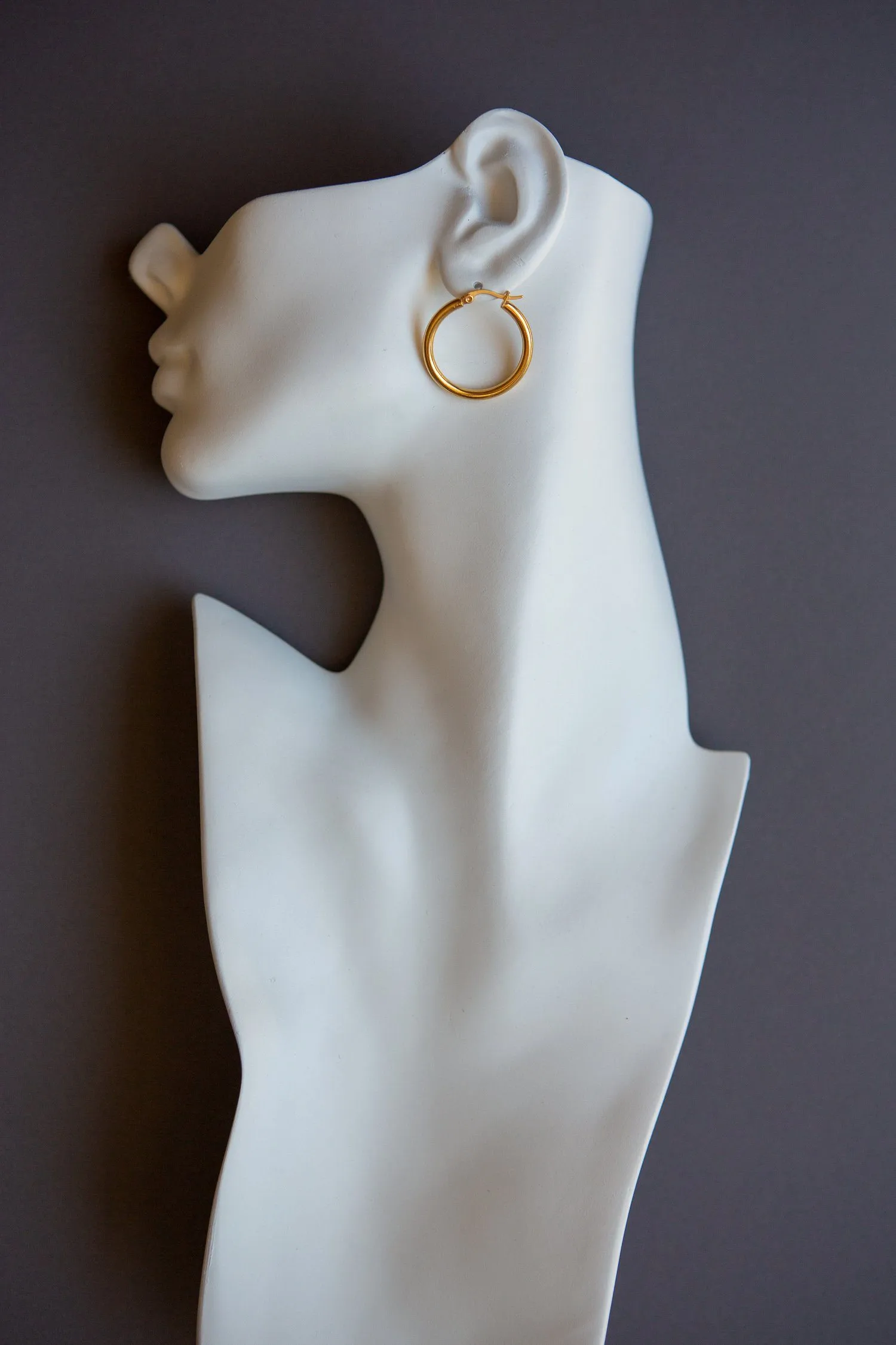 Classic Small Latch Back Gold Hoop Earrings