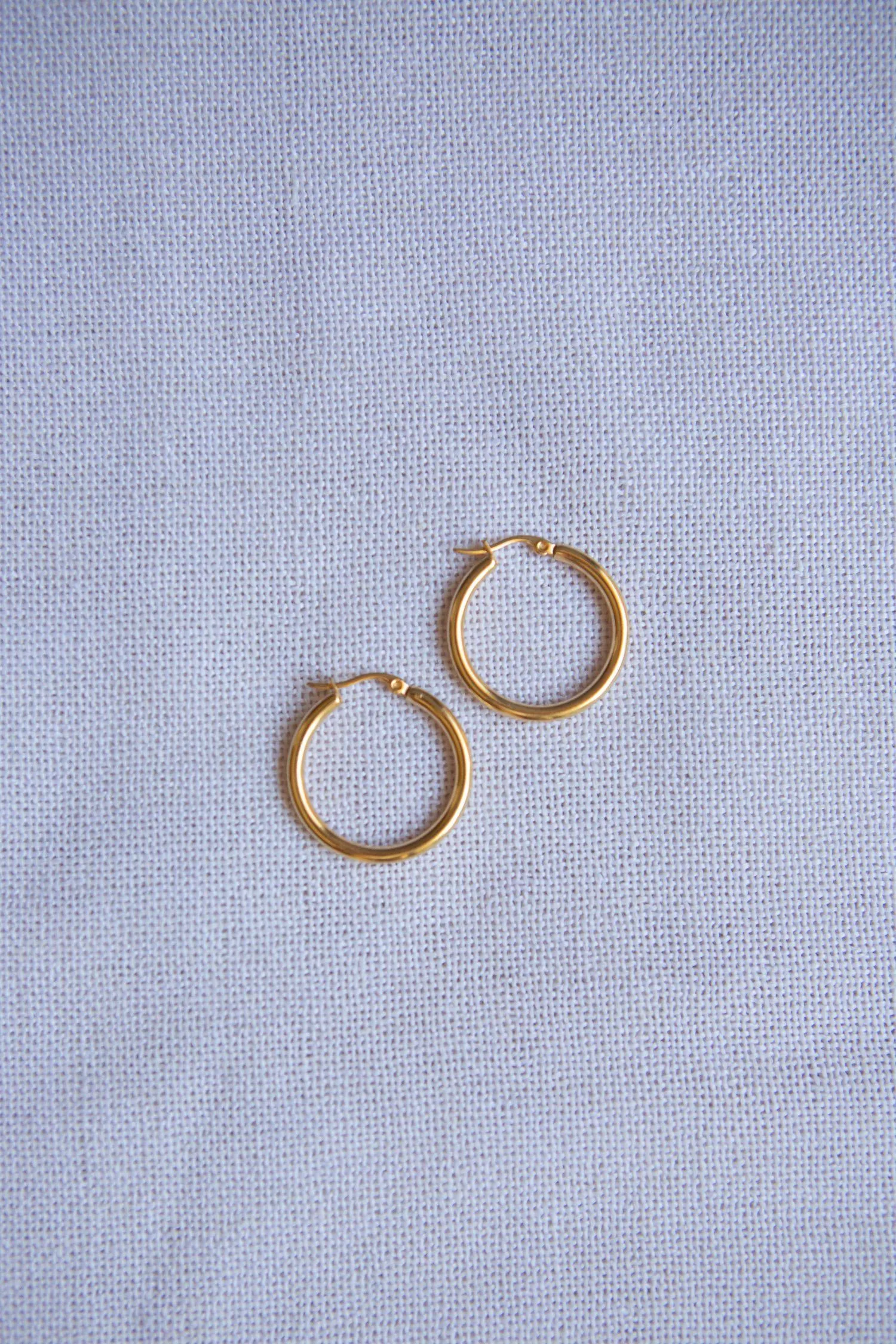 Classic Small Latch Back Gold Hoop Earrings