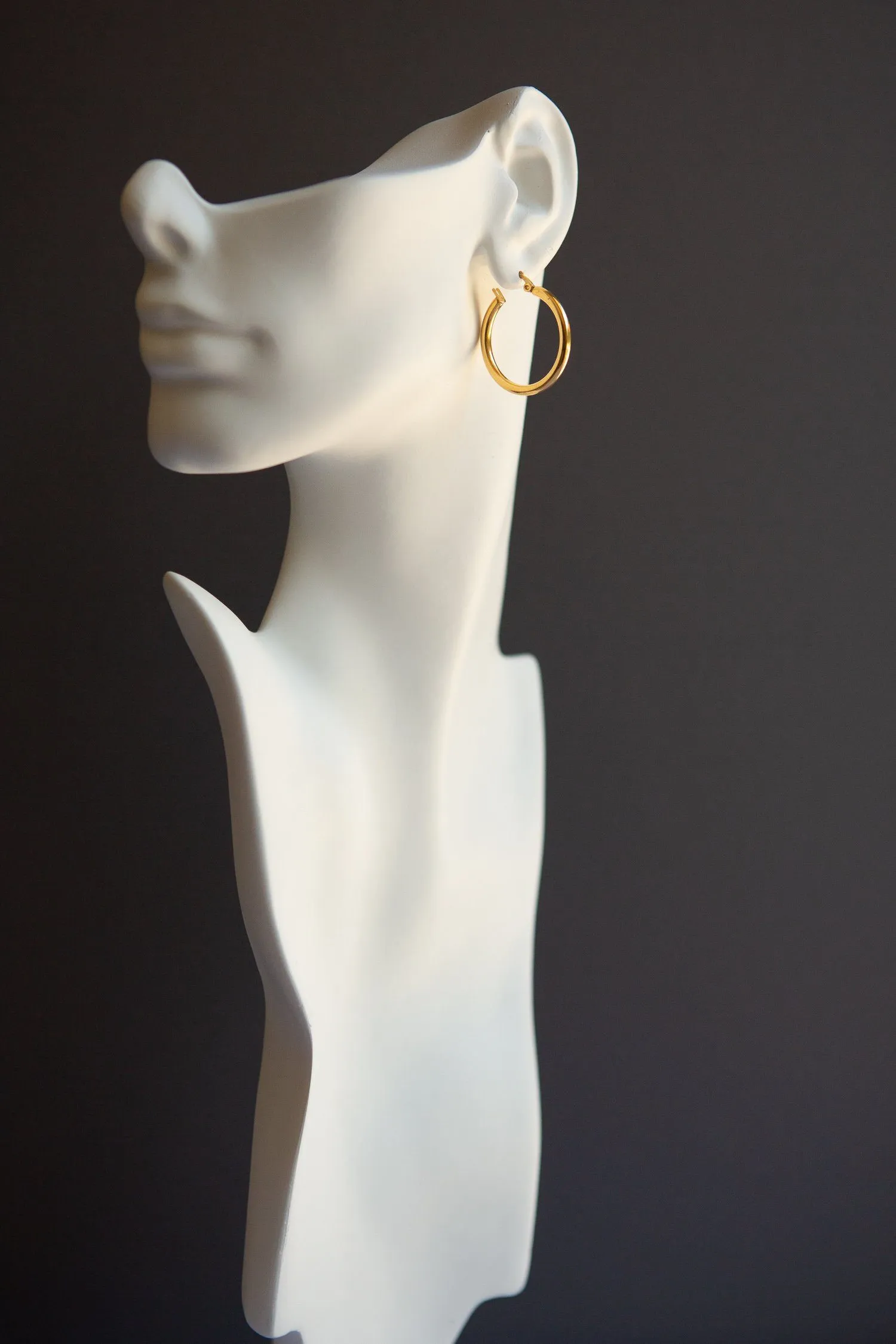 Classic Small Latch Back Gold Hoop Earrings