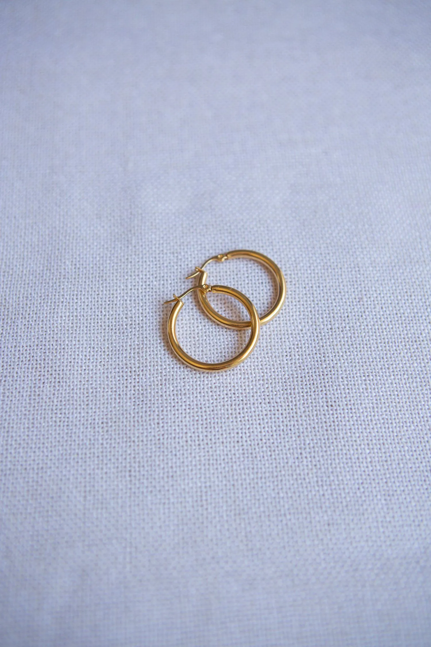 Classic Small Latch Back Gold Hoop Earrings