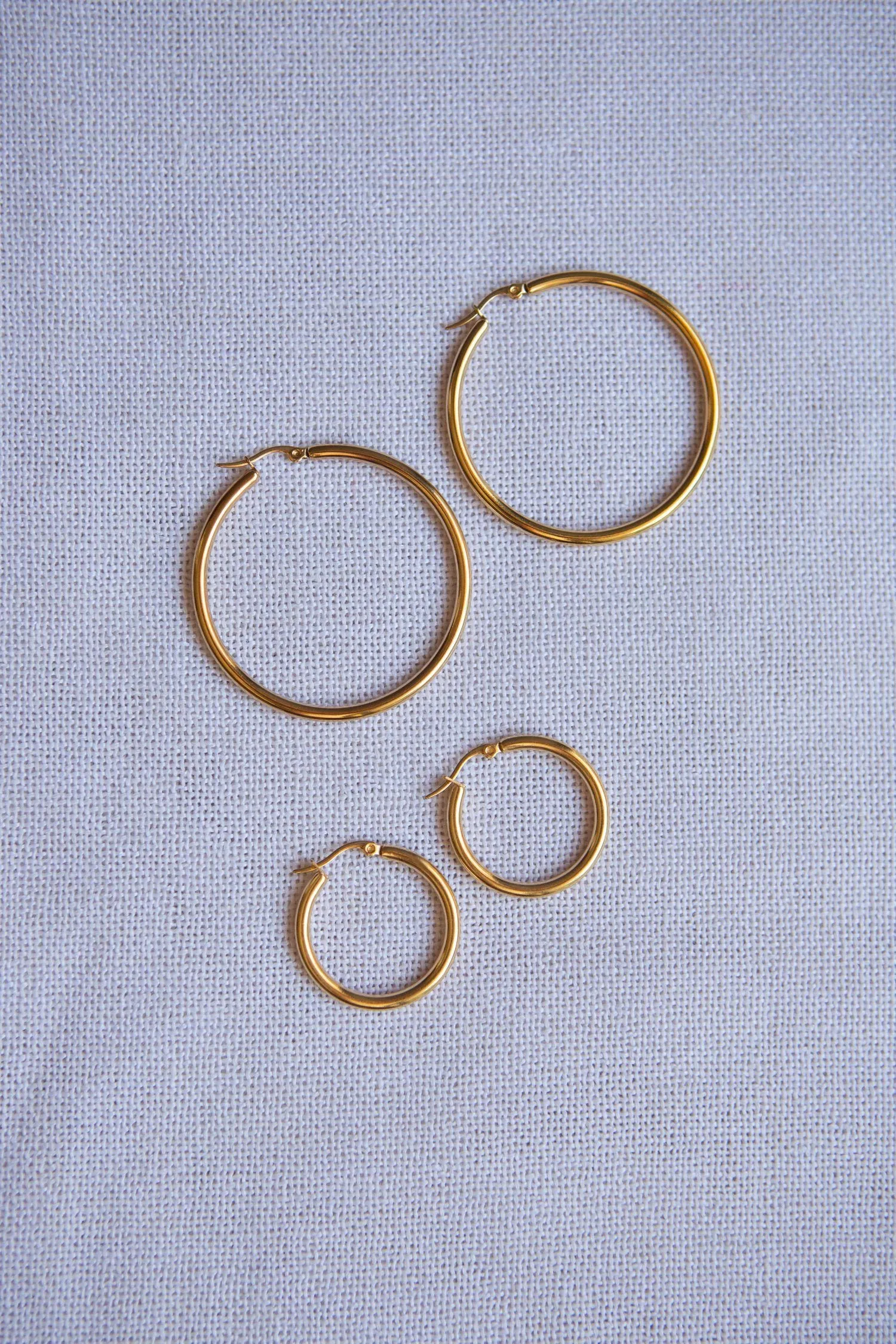 Classic Small Latch Back Gold Hoop Earrings