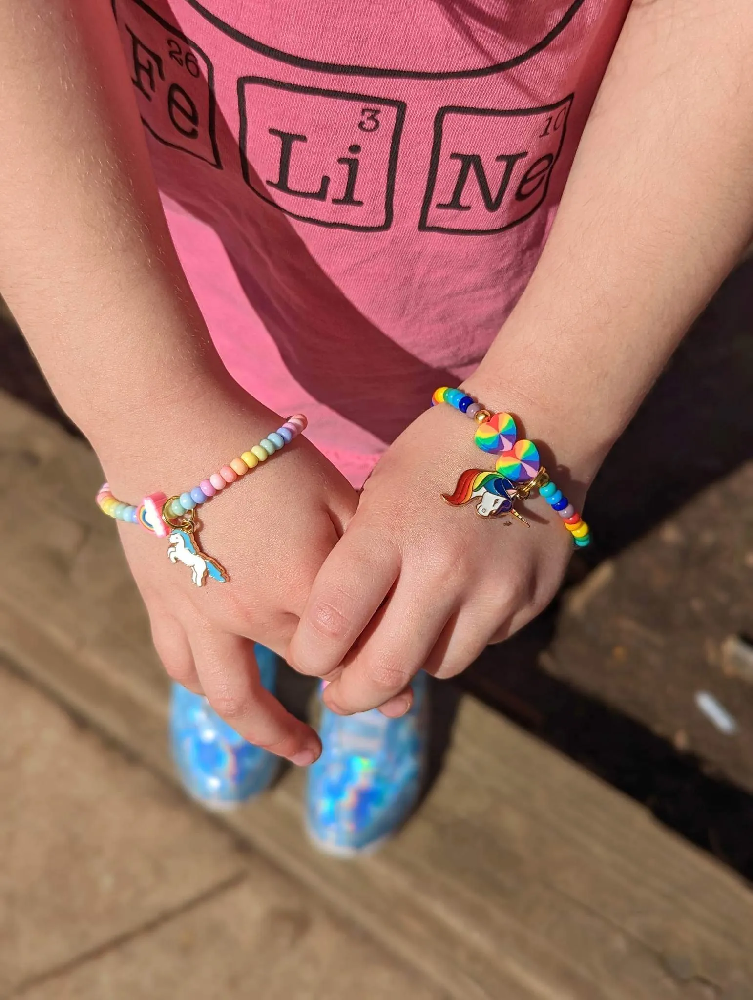 Clay Rainbow Hearts
