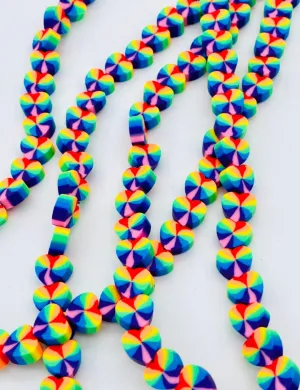 Clay Rainbow Hearts