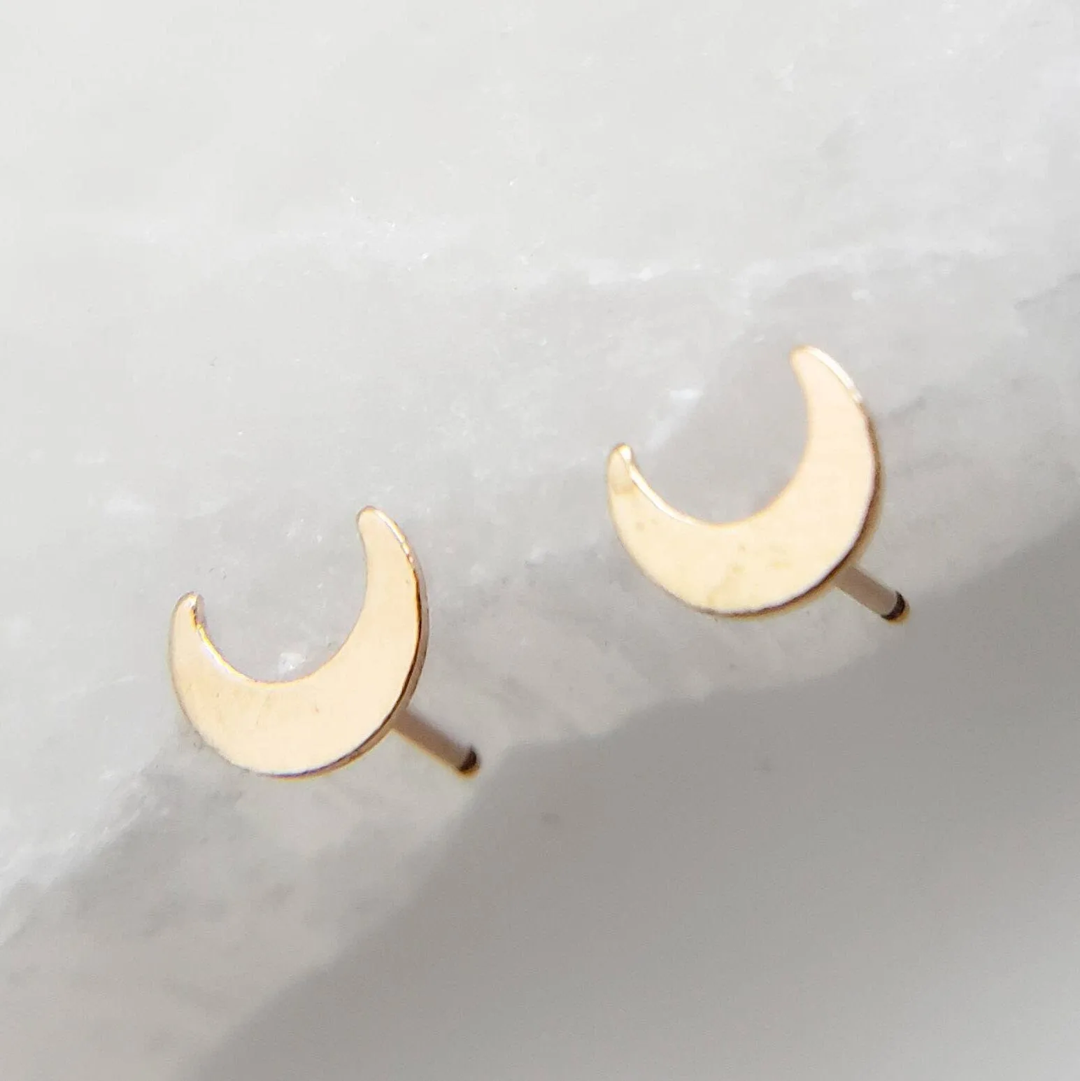Crescent Moon Studs
