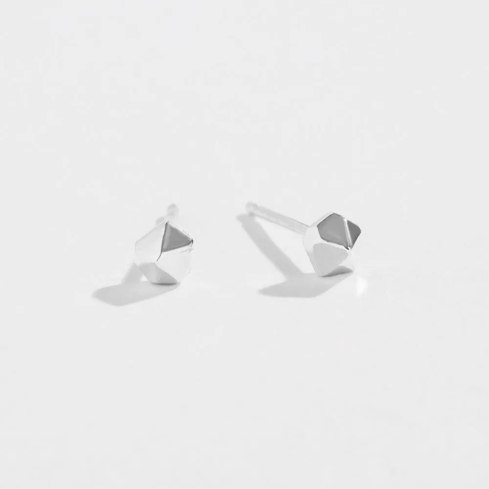 CRYSTAL POINT NUGGET STUDS | 14K GOLD