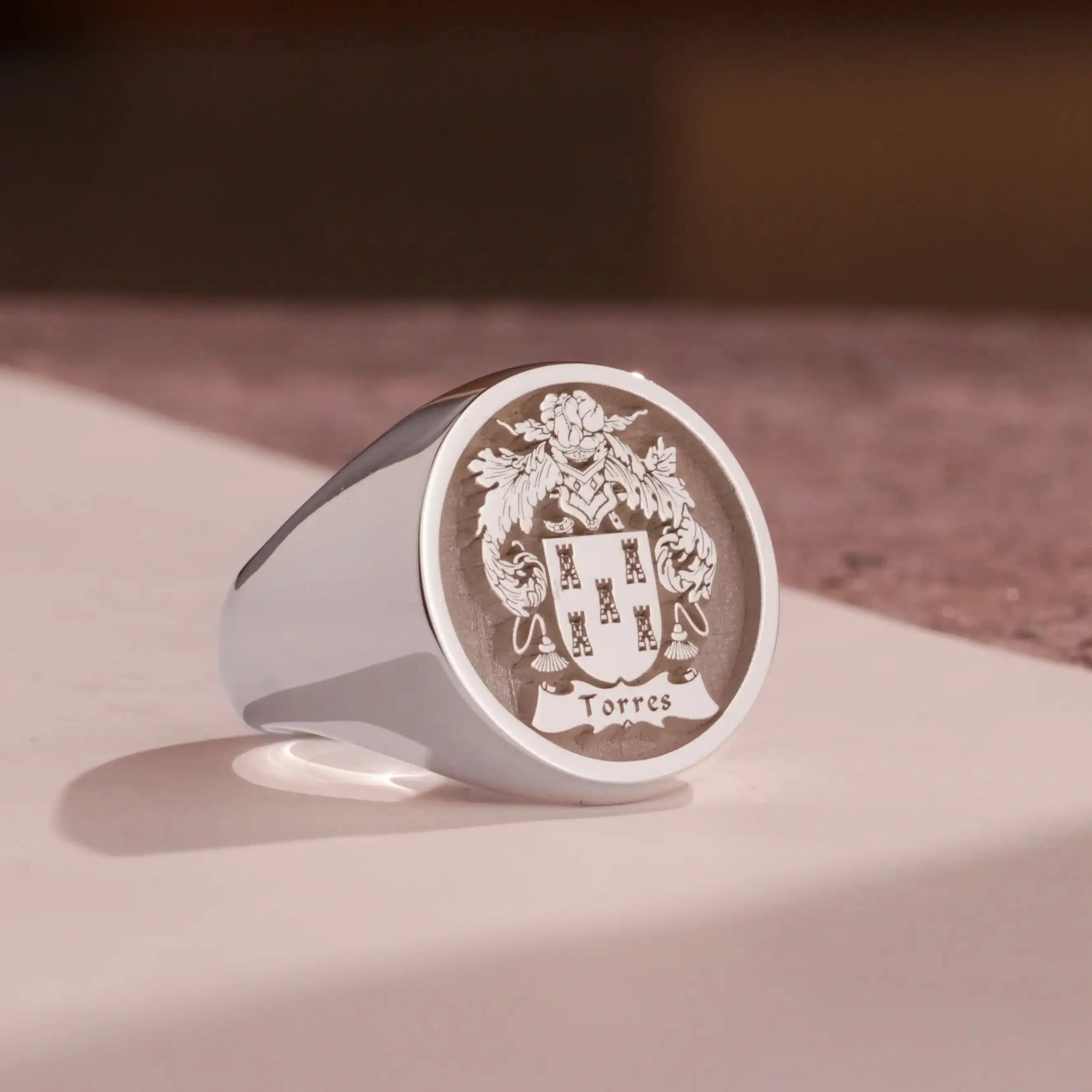 Custom Ring - 925 Silver - Raised Design