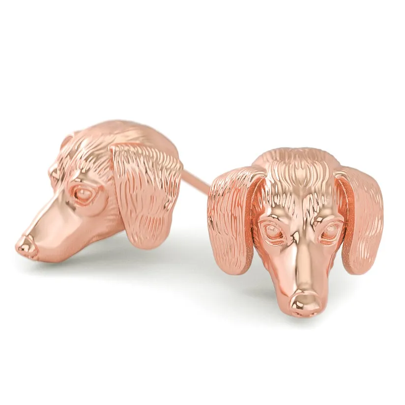 Dachshund Breed Puppy Face Earring Studs
