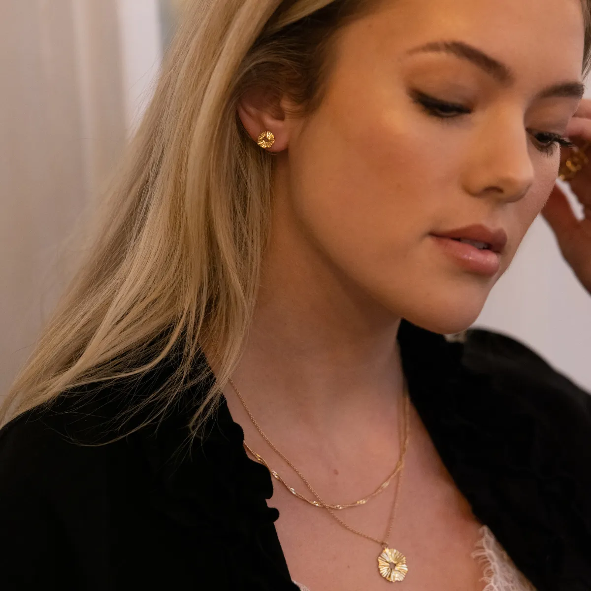 Dainty Sun Burst Studs