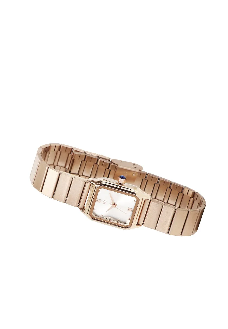 Dana Rose Gold Stainless Steel Analog Watch (Salmon)