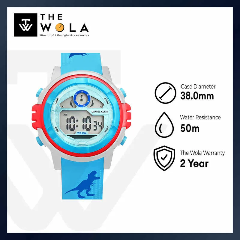 Daniel Klein Kids Digital Watch DK.2266-2 Blue TPU Strap