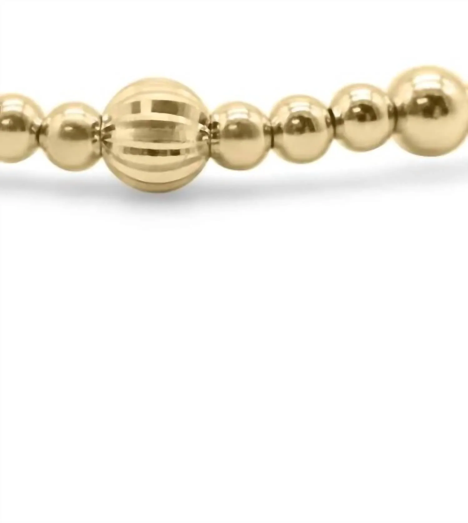 Diamond Cut & Plain 3 To 1 Stretch Bracelets In Gold