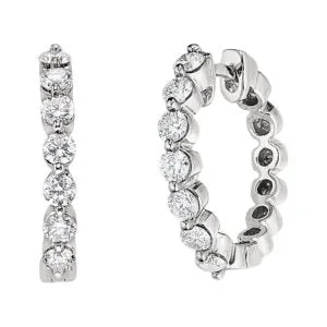 Diamond Hoop Earrings