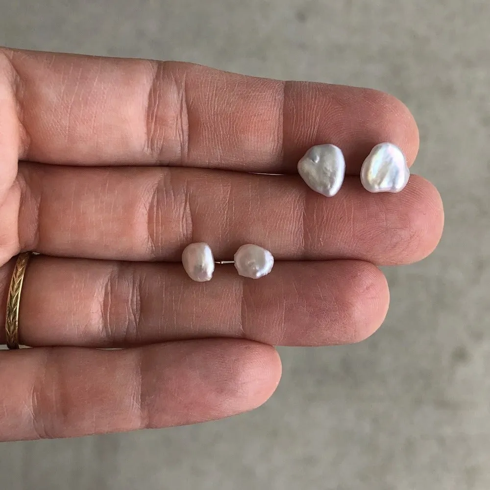 Diamond Lagniappe Pearl Stud Earrings