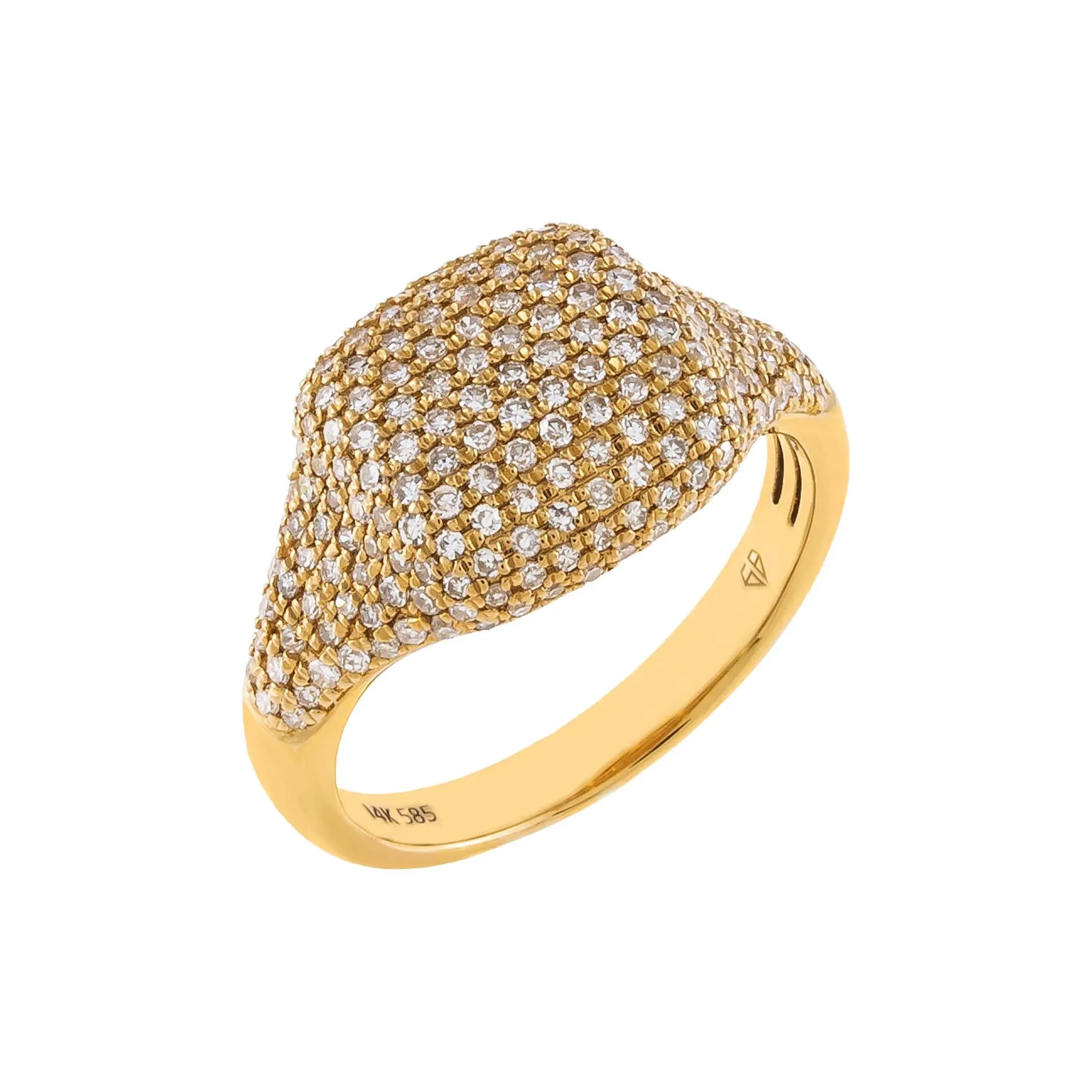Diamond Signet Ring 14K