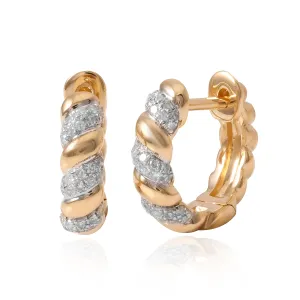 Diamond Twist Hoops