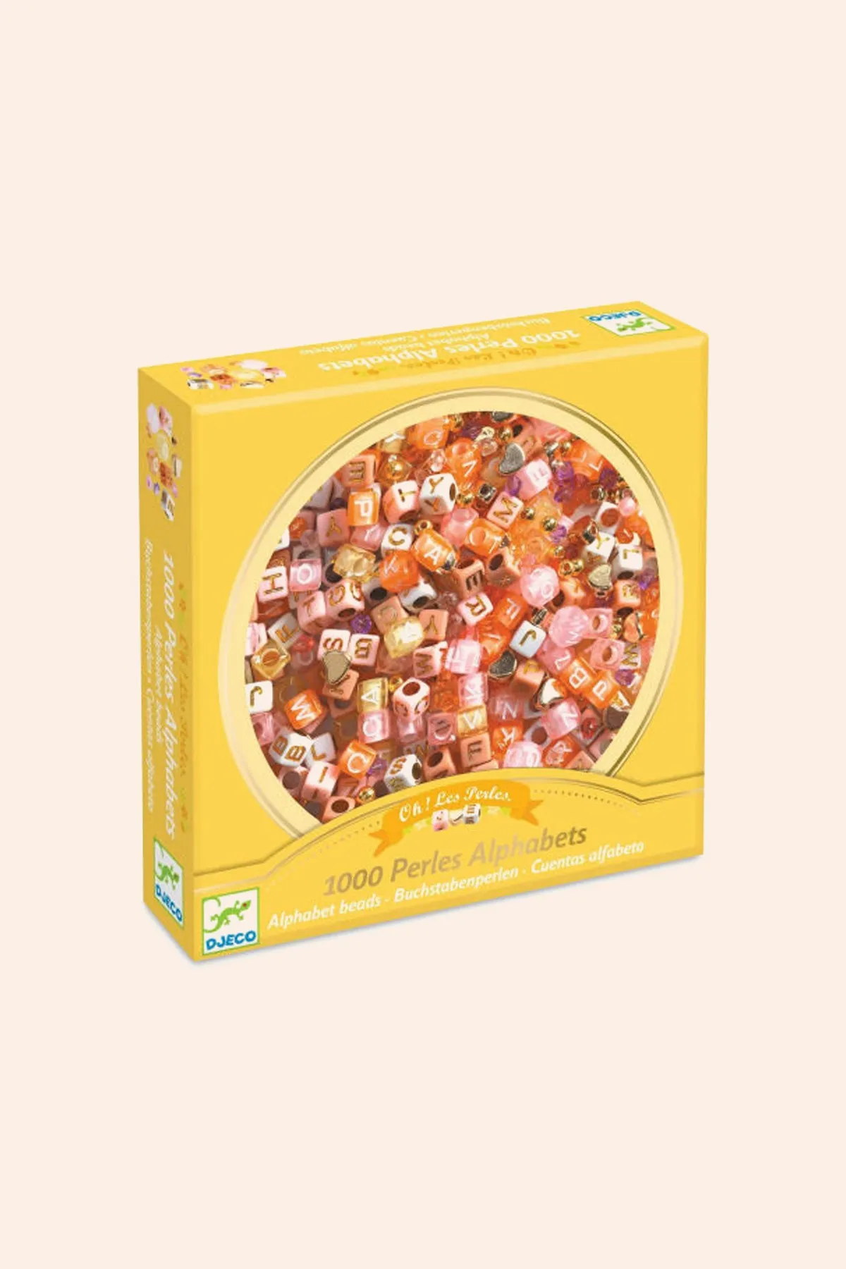 Djeco - 1000 Alphabet Beads-Gold