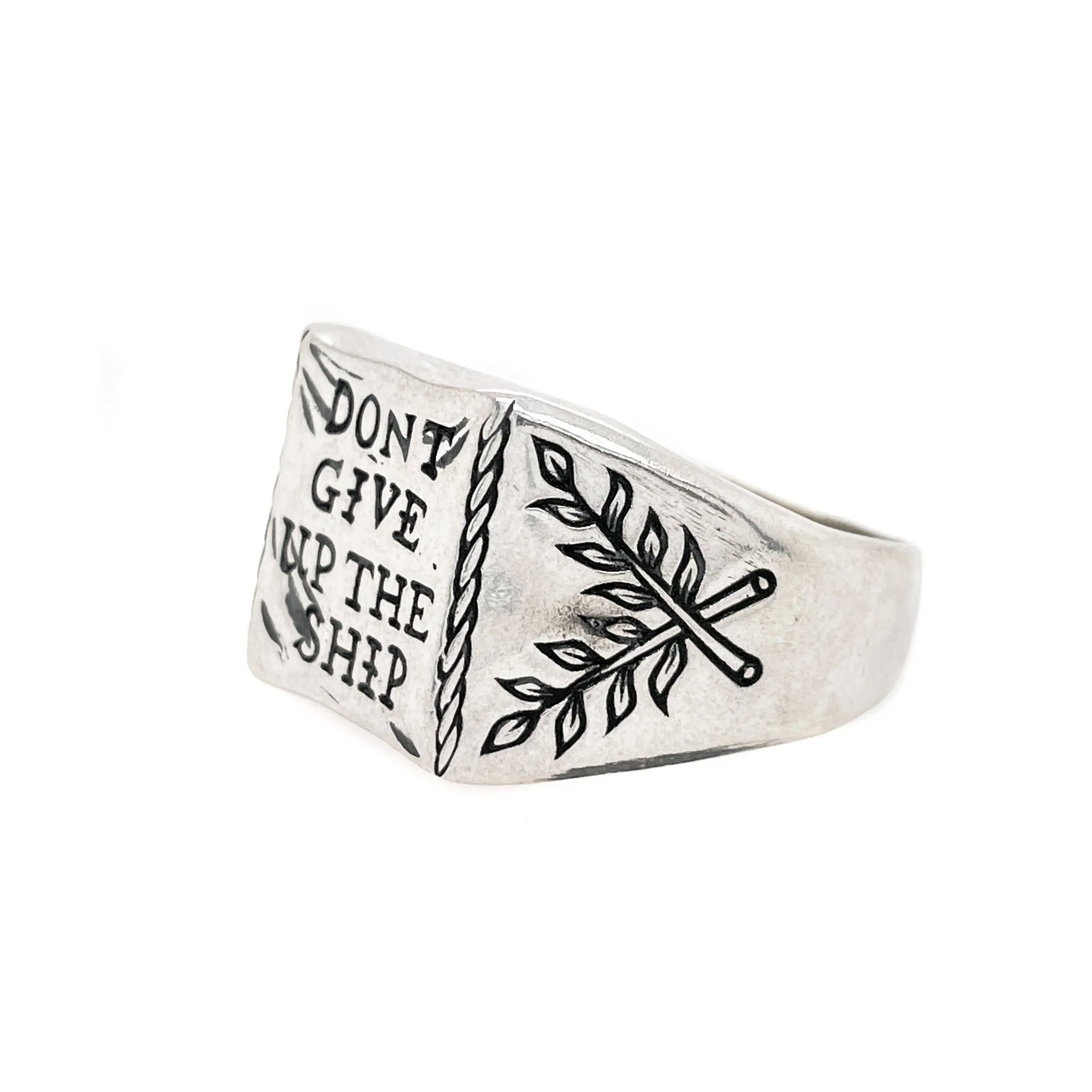 Don't Give Up The Ship Signet Ring