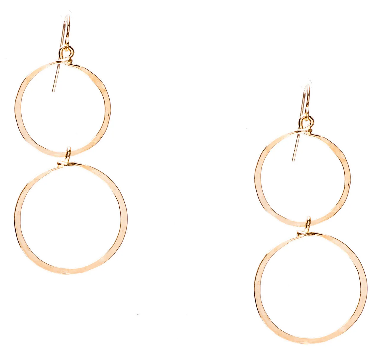 Double Hoop Drop Earrings