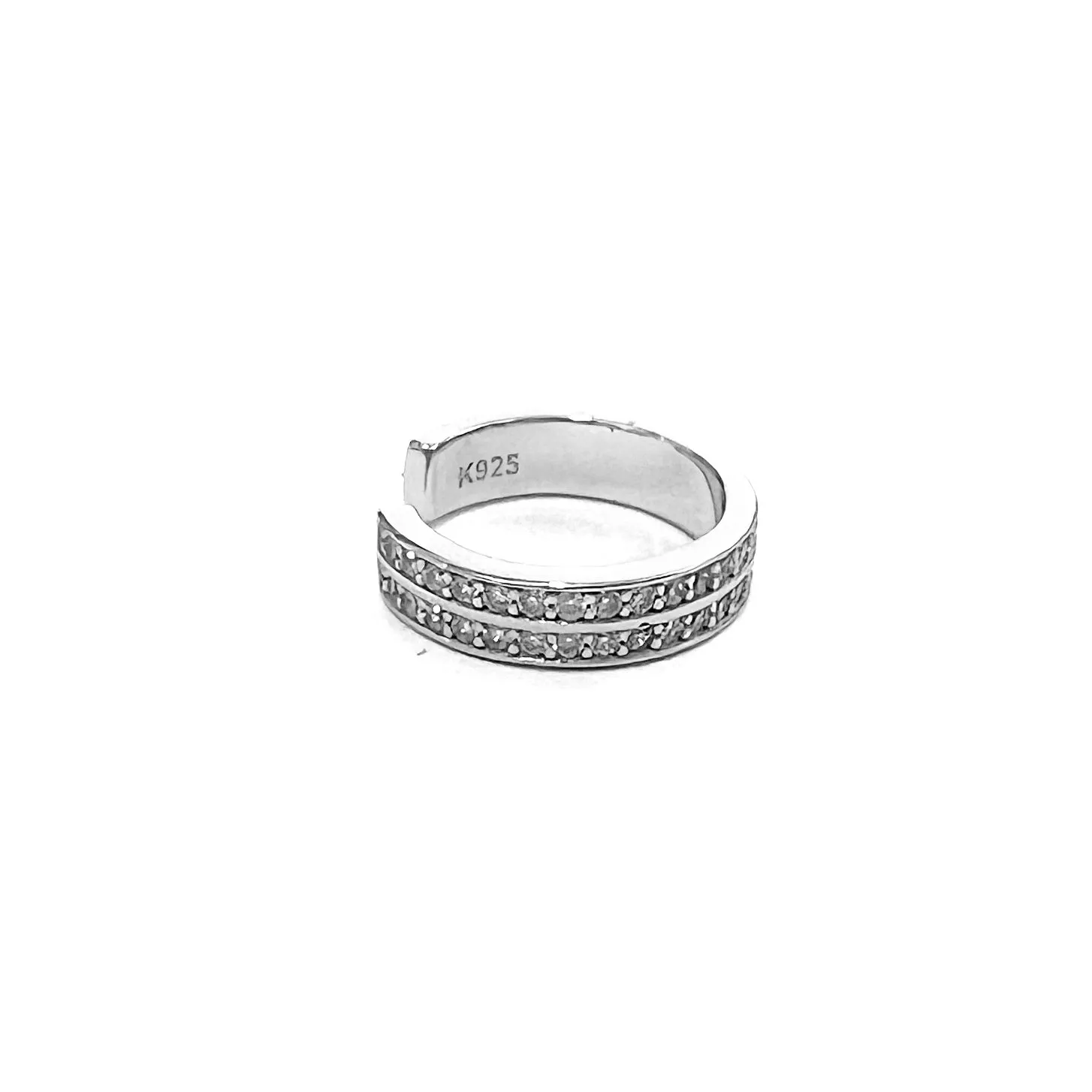 Double Row Pave Hoops