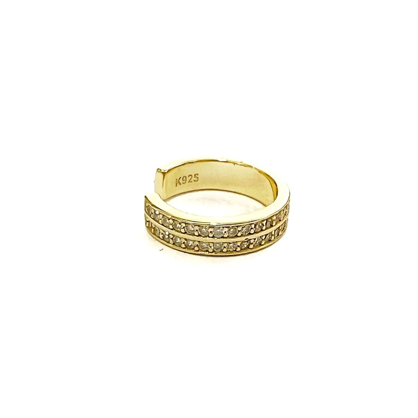 Double Row Pave Hoops