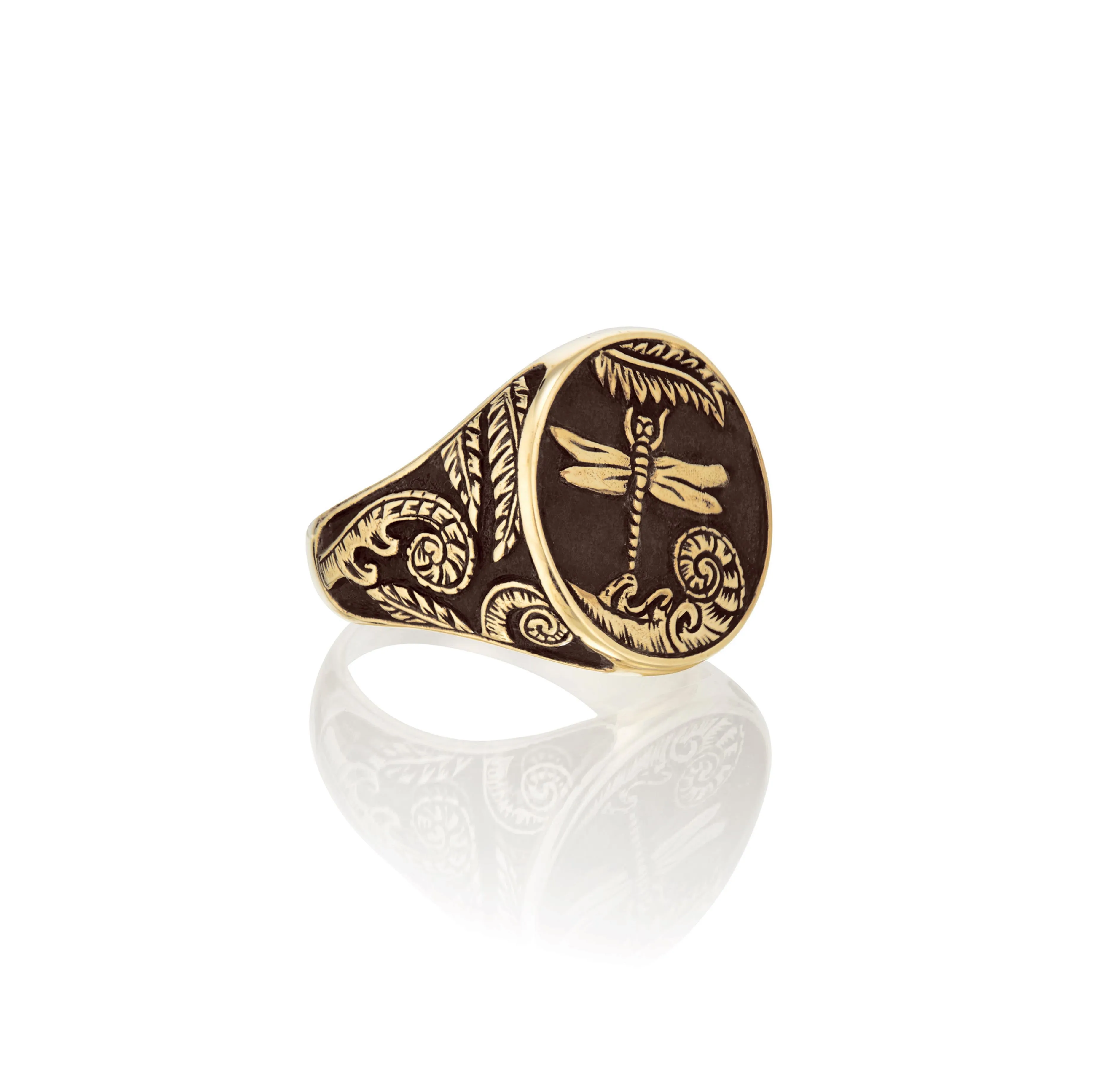Dragonfly Signet Ring