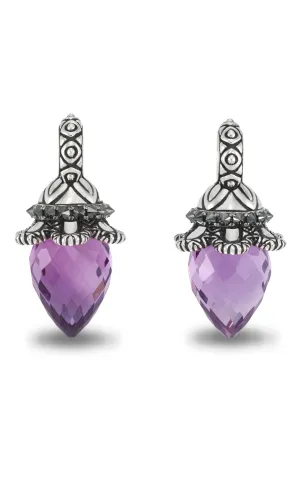 Earring Drops – Amethyst & Hematite (Advanced Order)