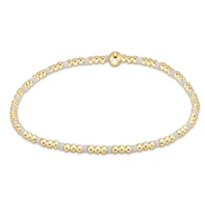 egirl Hope Sincerity Pattern 2mm Bracelet White