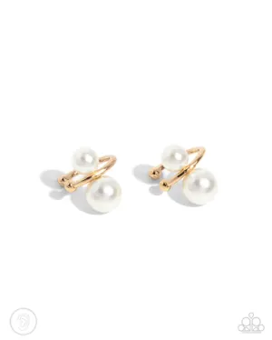 Elegant Emblem Gold Ear Cuff Earrings
