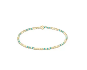 Enewton Hope Joy Pattern 2mm Bead Bracelet- Turquoise