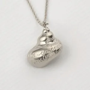 Engraved shell necklace by Alex Monroe - Silver