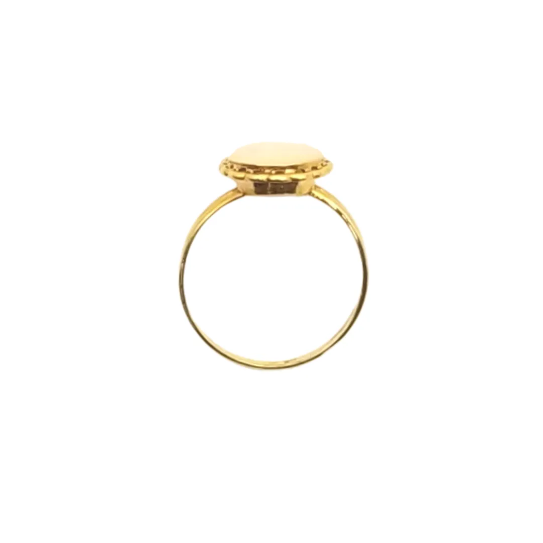 Estate Gold Scalloped Signet Ring
