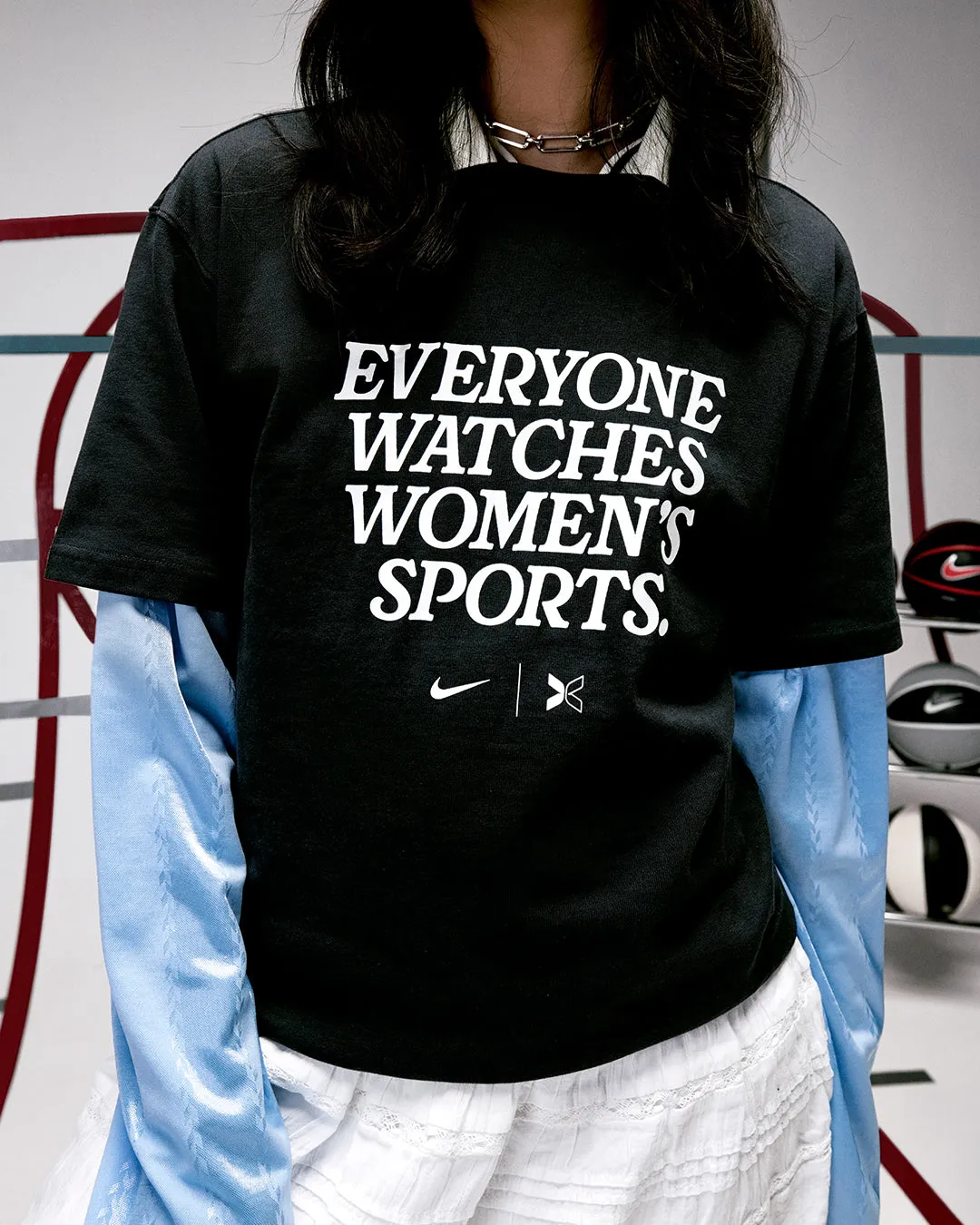 Everyone Watches Women's Sports™ Black Tee