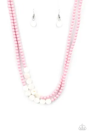 Extended STAYCATION Pink Paparazzi Necklace