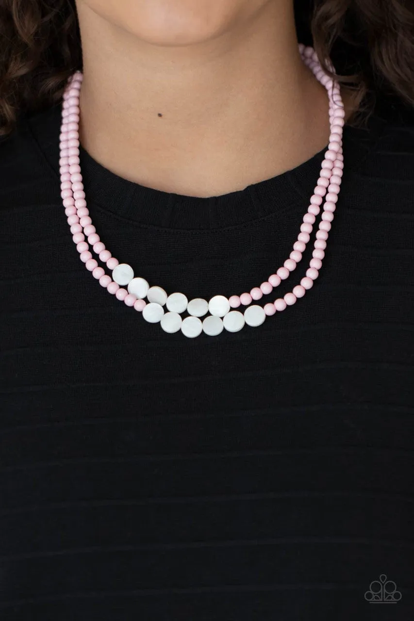 Extended STAYCATION Pink Paparazzi Necklace