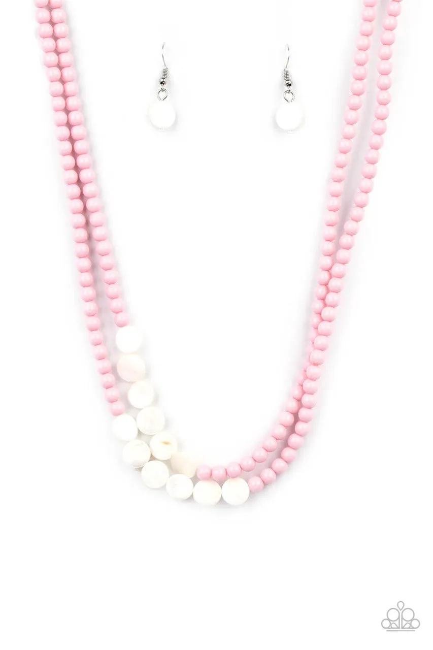 Extended STAYCATION Pink Paparazzi Necklace