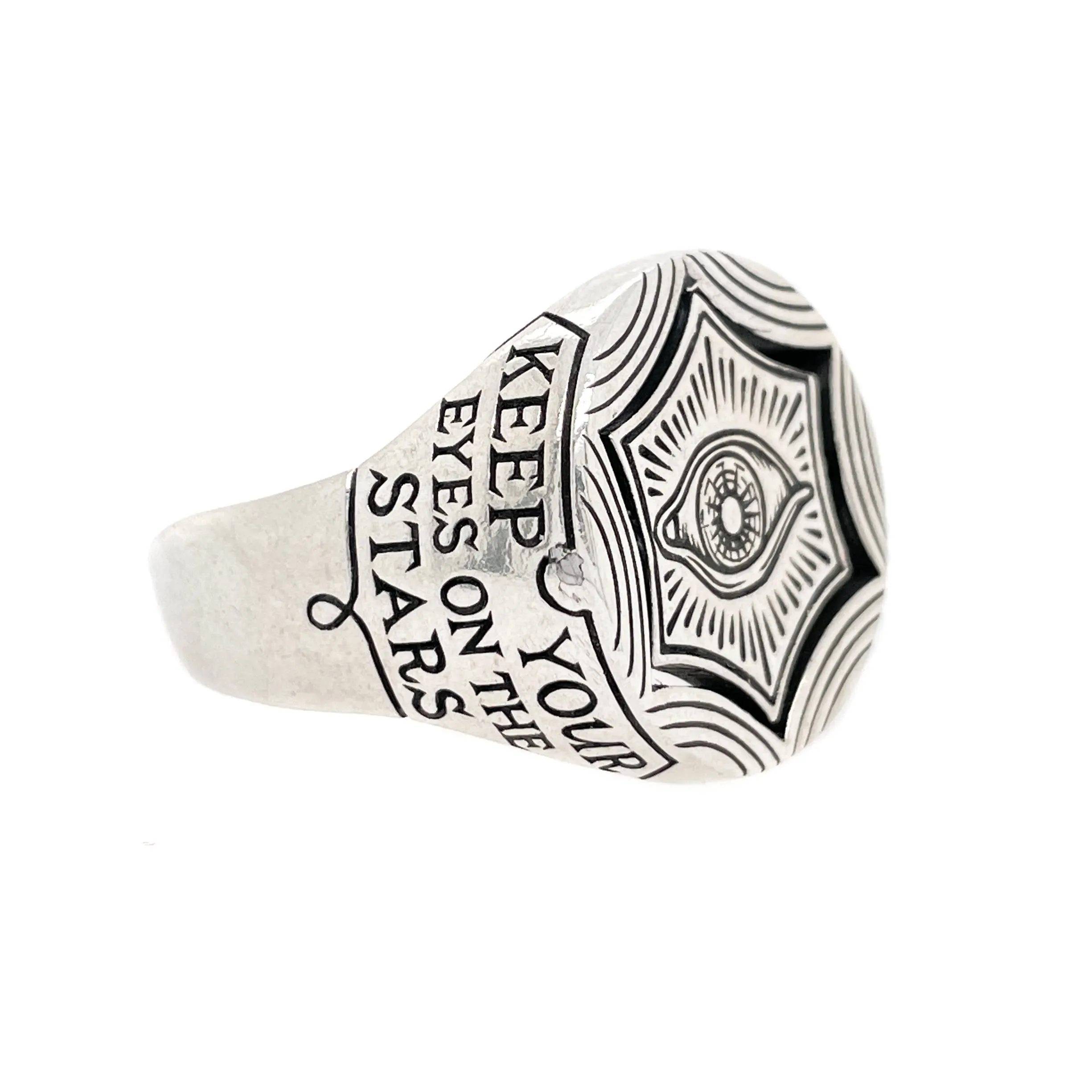 Eyes and Stars Signet Ring