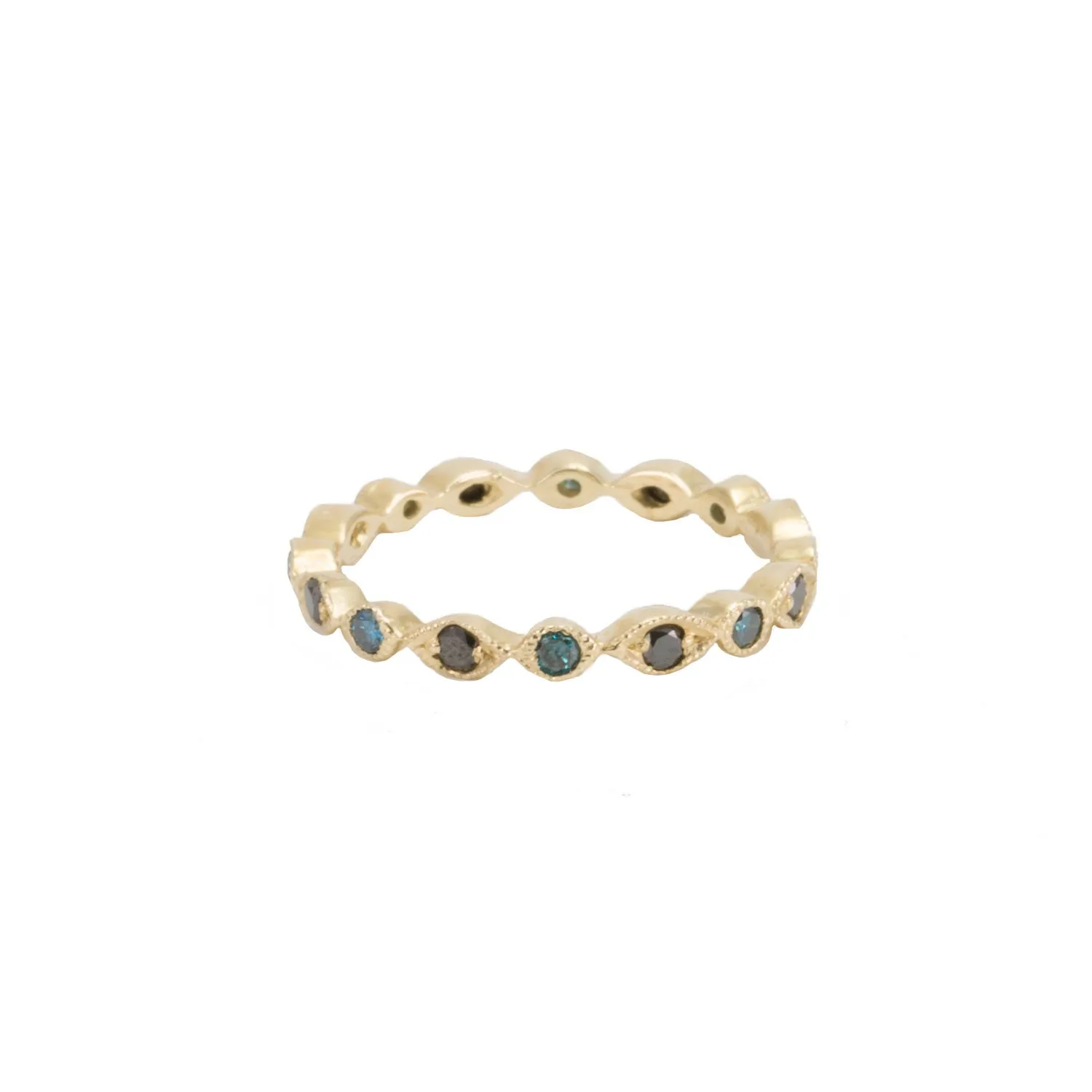 Fancy Blue & Black Diamond Ring
