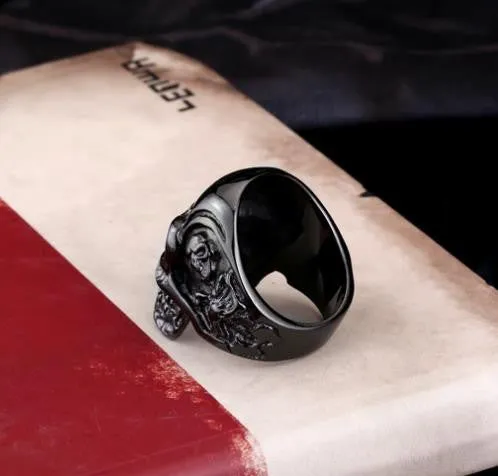 Fashion Ring Stainless Steel Rings For Man Big Tripple Skull Ring Punk Biker Jewelry