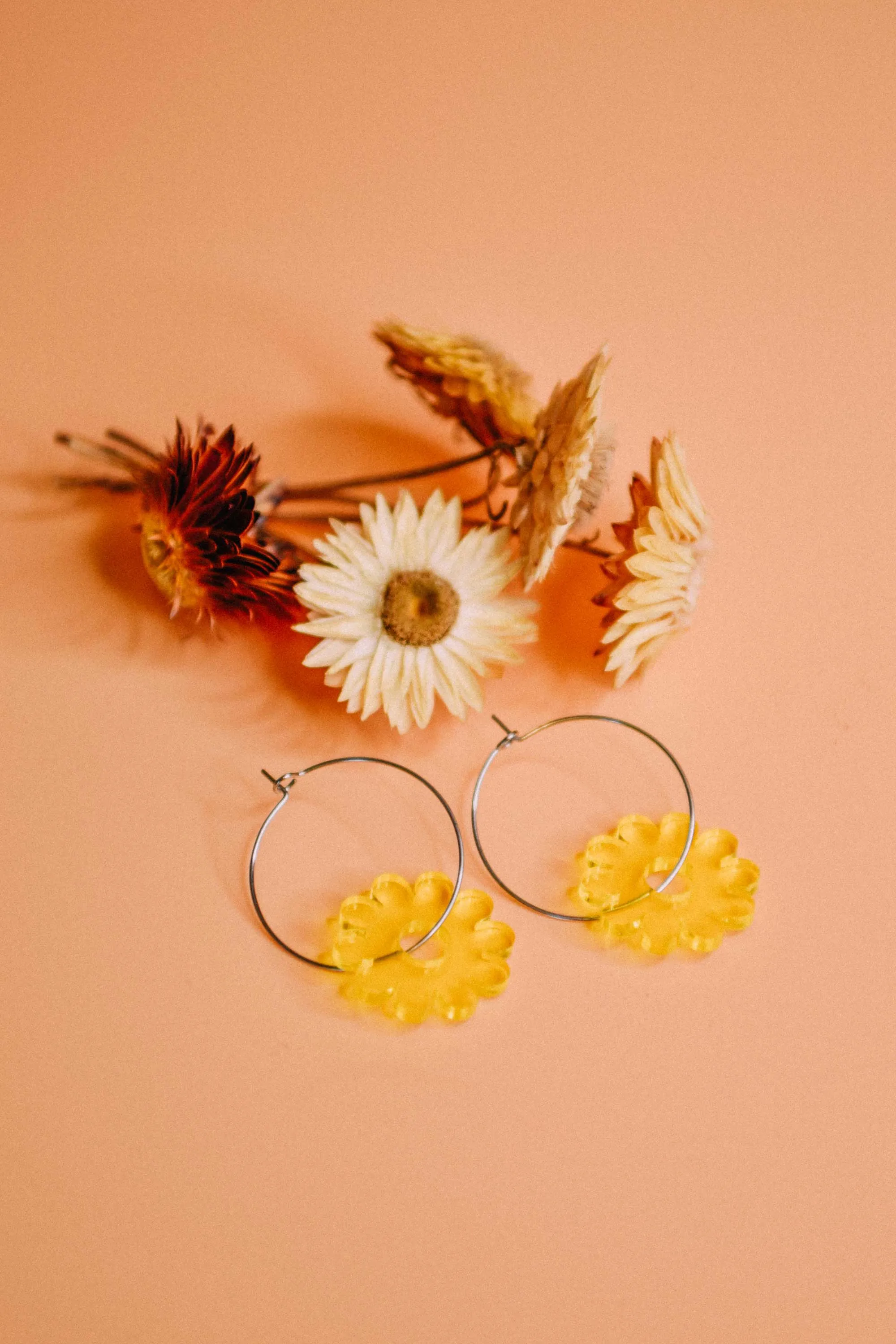 Flower Power Hoop Earrings