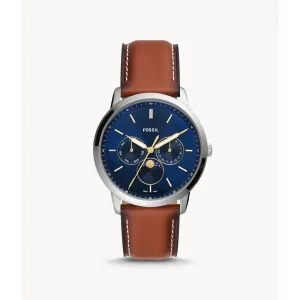 Fossil Neutra Men's Moonphase Multifunction Brown Eco Leather Watch